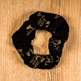 Rich Boy Black Scrunchies – Gold Edition